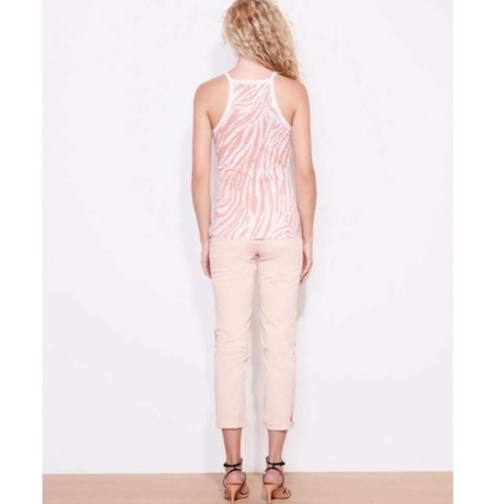 SUNDRY Zebra Strappy Tank in Bone - Picture 2 of 7
